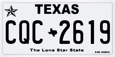 TX license plate CQC2619
