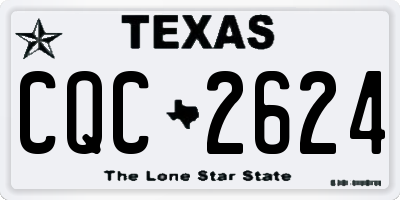 TX license plate CQC2624