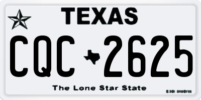 TX license plate CQC2625