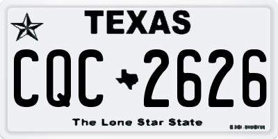 TX license plate CQC2626