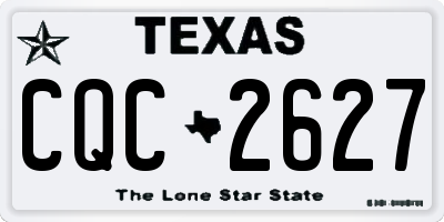 TX license plate CQC2627