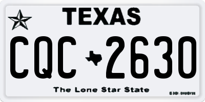 TX license plate CQC2630