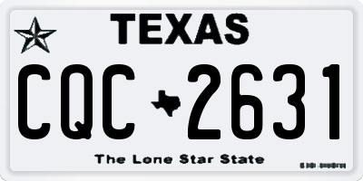 TX license plate CQC2631