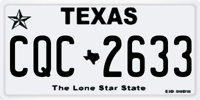 TX license plate CQC2633