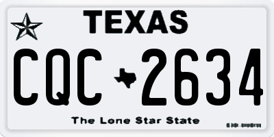 TX license plate CQC2634