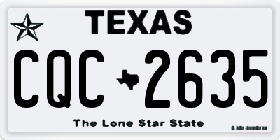 TX license plate CQC2635