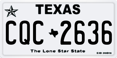 TX license plate CQC2636