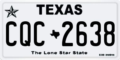 TX license plate CQC2638