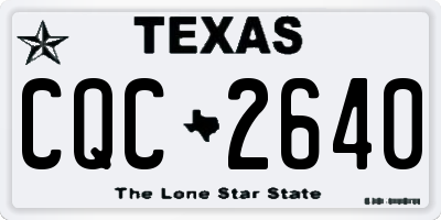 TX license plate CQC2640