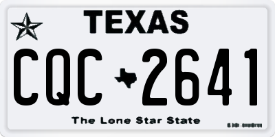 TX license plate CQC2641