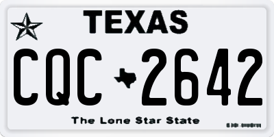 TX license plate CQC2642