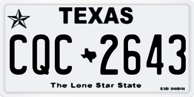 TX license plate CQC2643