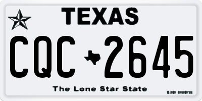 TX license plate CQC2645