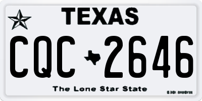 TX license plate CQC2646