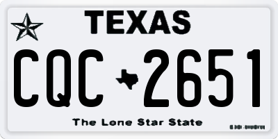 TX license plate CQC2651