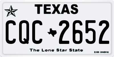 TX license plate CQC2652