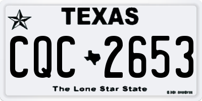 TX license plate CQC2653