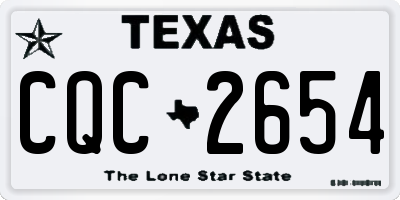TX license plate CQC2654