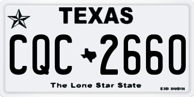 TX license plate CQC2660