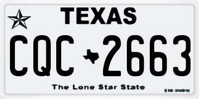TX license plate CQC2663