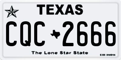 TX license plate CQC2666
