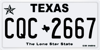 TX license plate CQC2667
