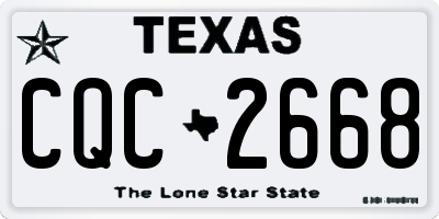 TX license plate CQC2668