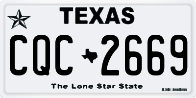 TX license plate CQC2669