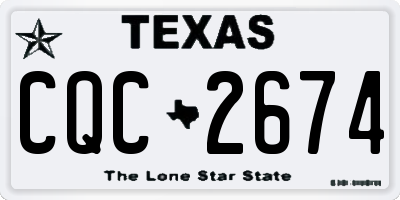 TX license plate CQC2674