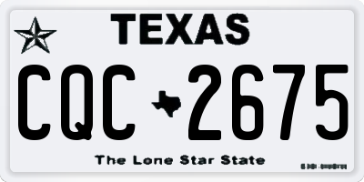 TX license plate CQC2675