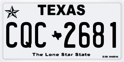 TX license plate CQC2681
