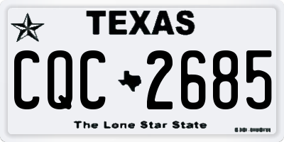 TX license plate CQC2685