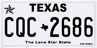 TX license plate CQC2686