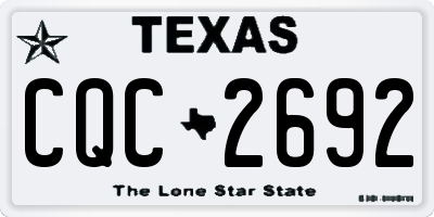 TX license plate CQC2692