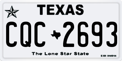 TX license plate CQC2693