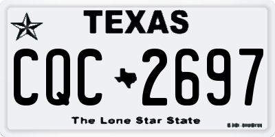 TX license plate CQC2697