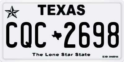 TX license plate CQC2698