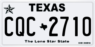 TX license plate CQC2710