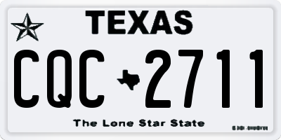 TX license plate CQC2711