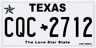 TX license plate CQC2712