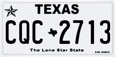 TX license plate CQC2713