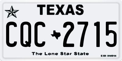TX license plate CQC2715