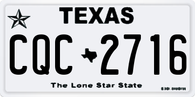 TX license plate CQC2716