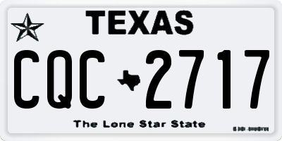 TX license plate CQC2717