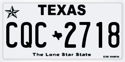 TX license plate CQC2718