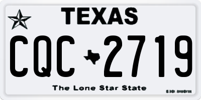 TX license plate CQC2719