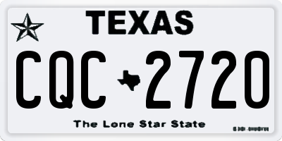 TX license plate CQC2720