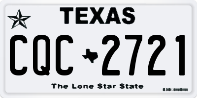 TX license plate CQC2721