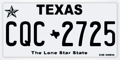 TX license plate CQC2725