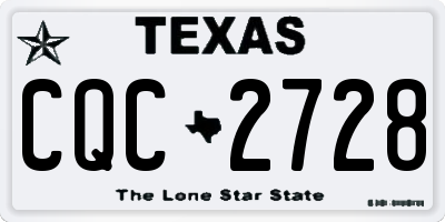 TX license plate CQC2728